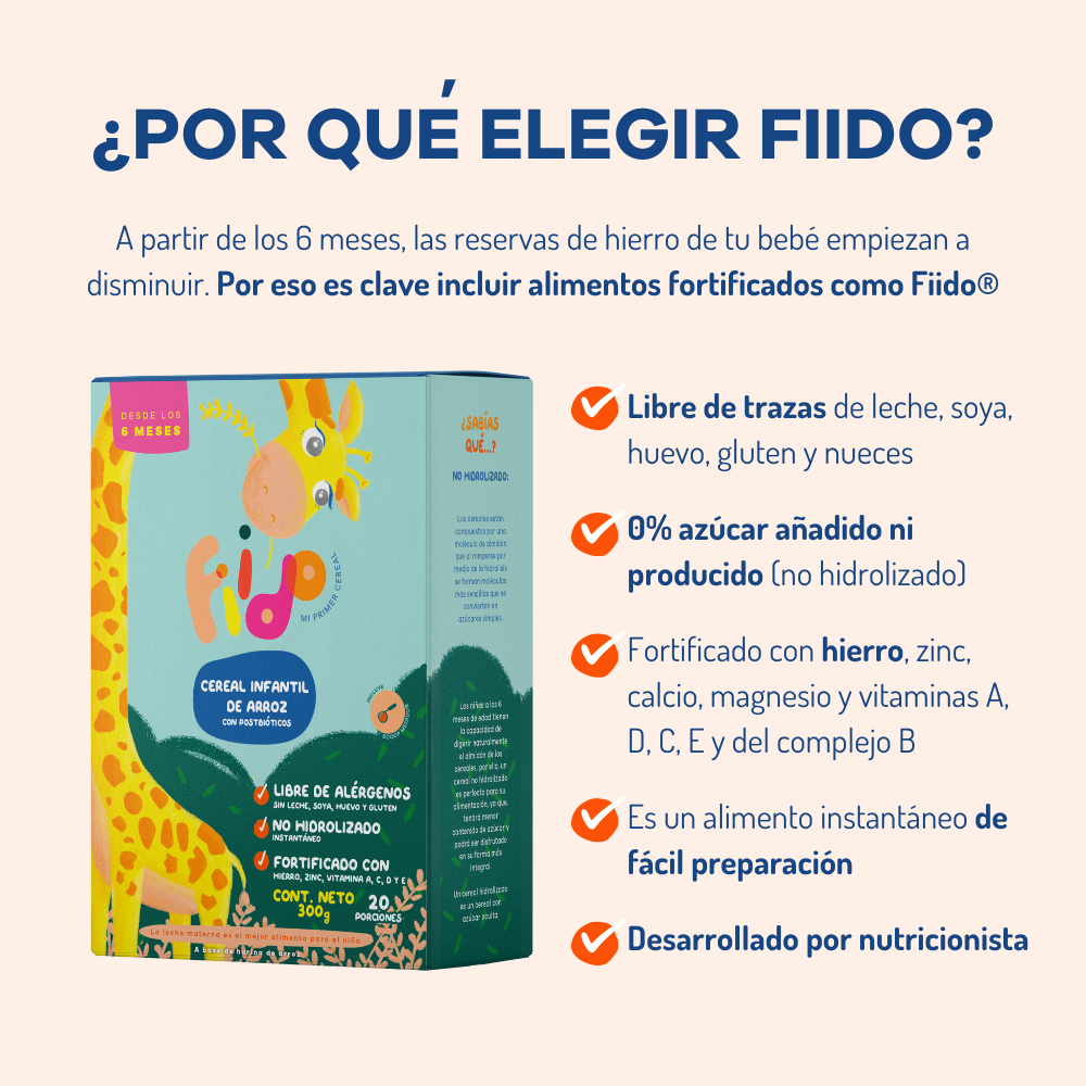 Fiido cereal infantil de arroz sin azúcar