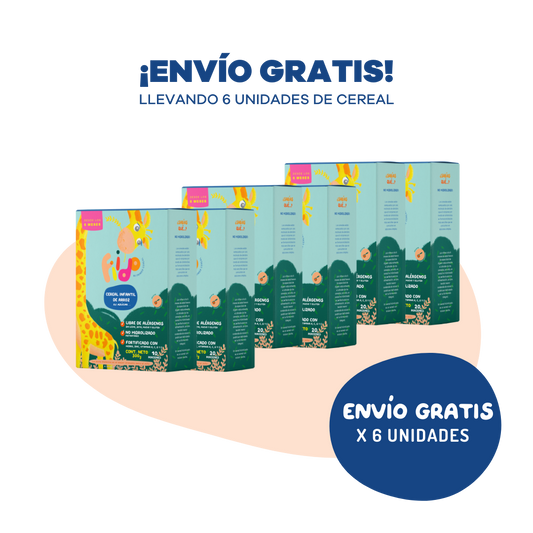 Kit x6 Fiido cereal infantil sin azúcar añadida con envío gratis en Colombia, opción ideal para asegurar la alimentación del bebé